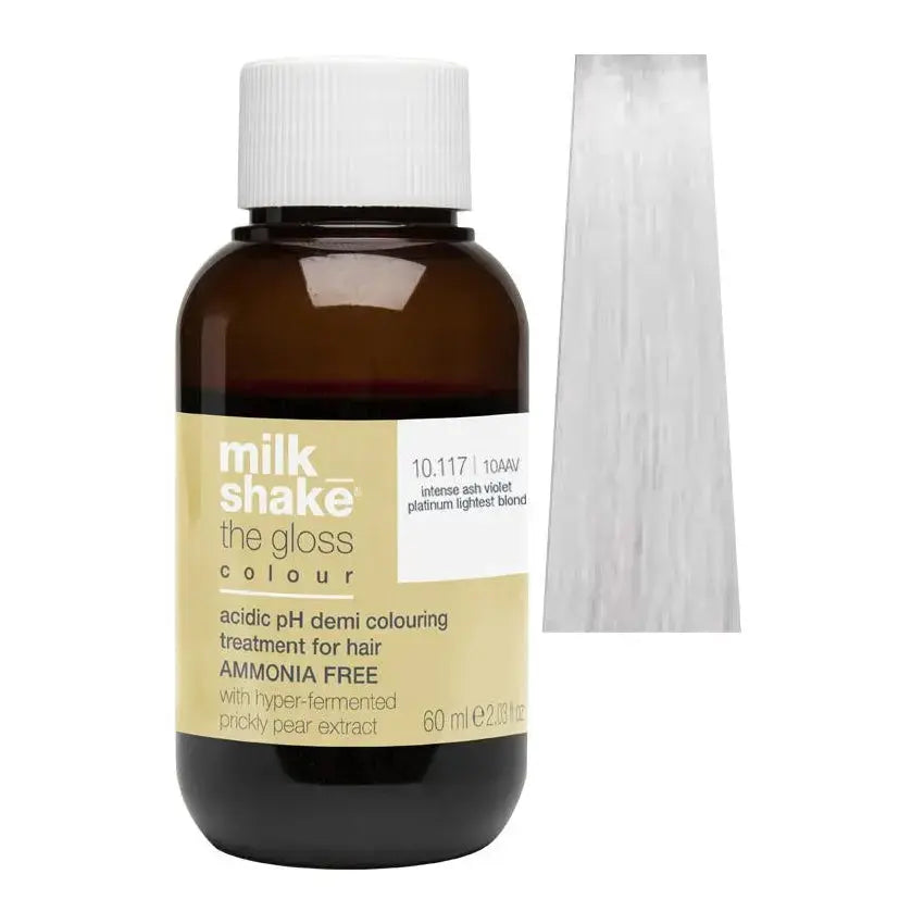 Milk_Shake The Gloss Marble Blend Demi-Permanent Color - 10.117/10AAV Intense Ash Violet Platinum Blond Milk_Shake
