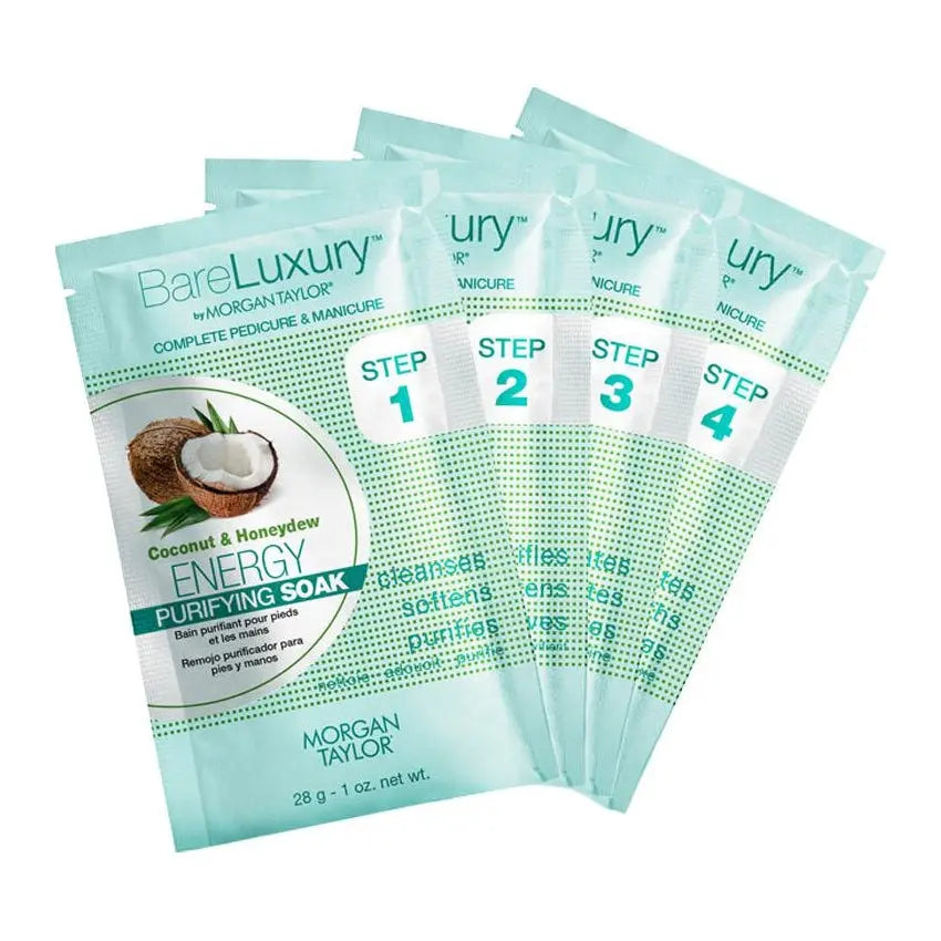 Morgan Taylor Bare Luxury Energy Coconut & Honeydew Purifying Soak Gelish & Morgan Taylor