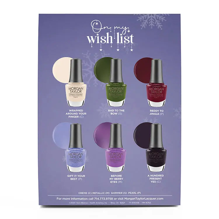 Morgan Taylor Nail Lacquer On My Wish List Collection Bad To The Bow Gelish & Morgan Taylor