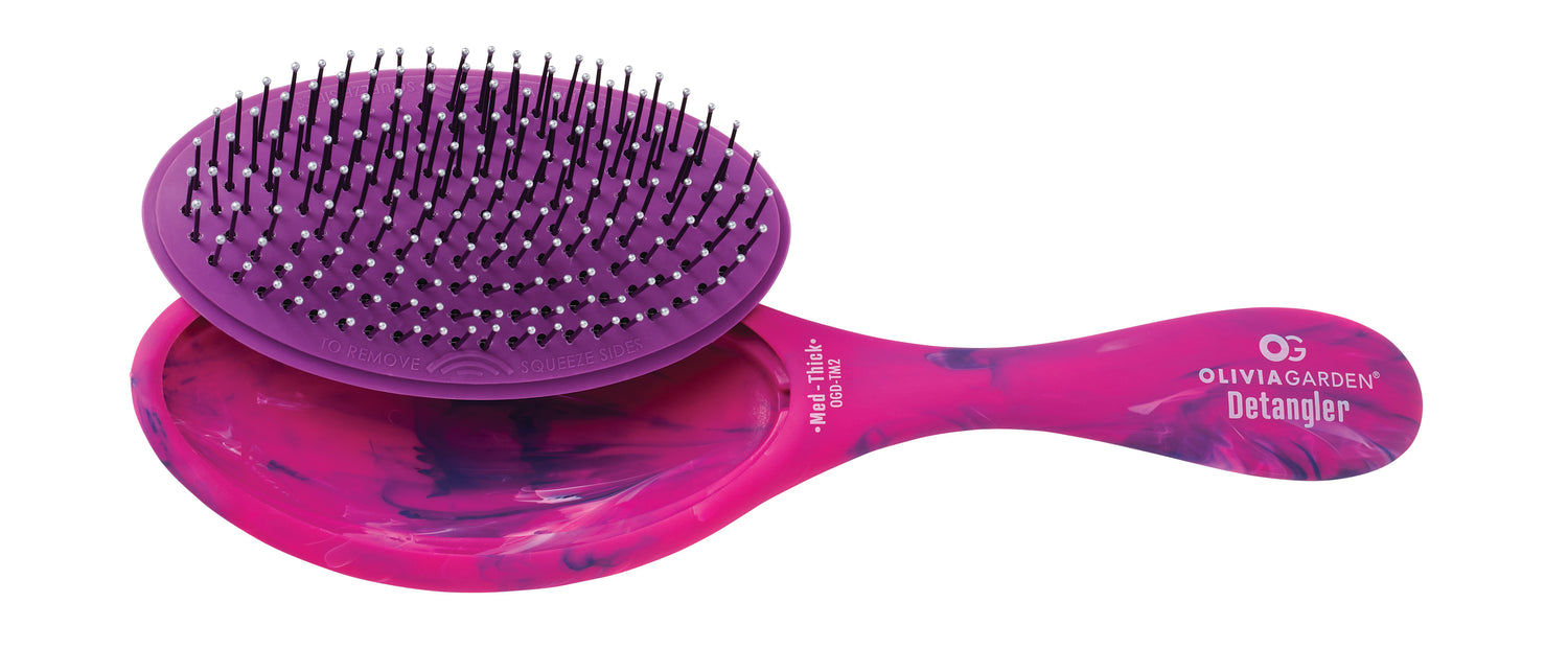Olivia Garden Marble Detangler Medium-Thick