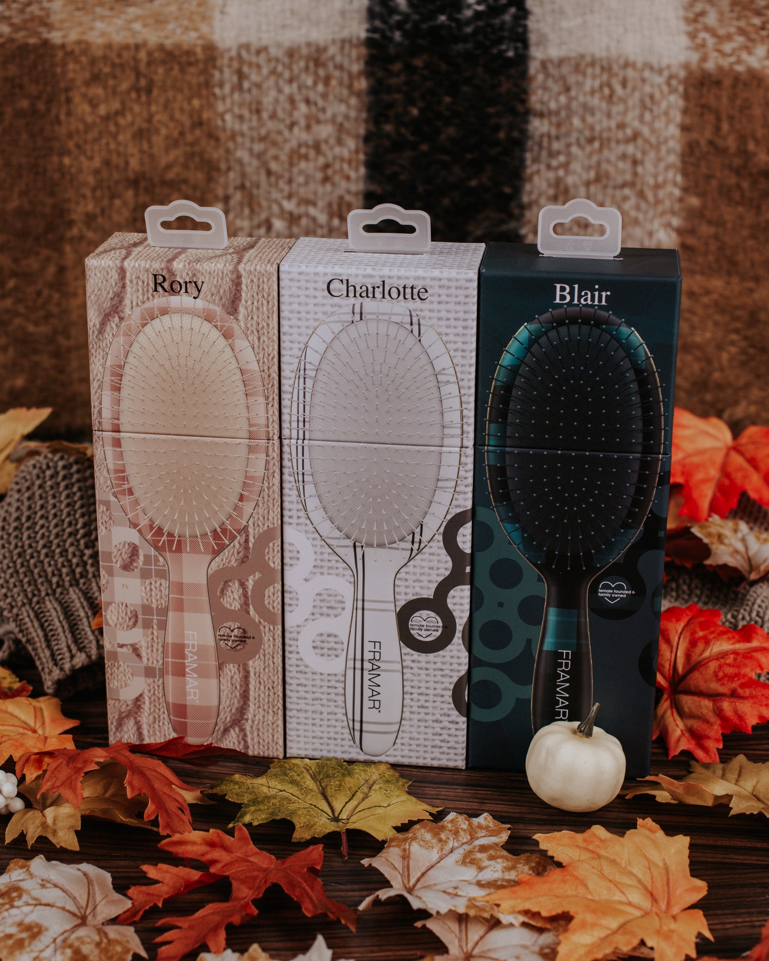 Framar Plaid Hair Day Detangle Brush Rory