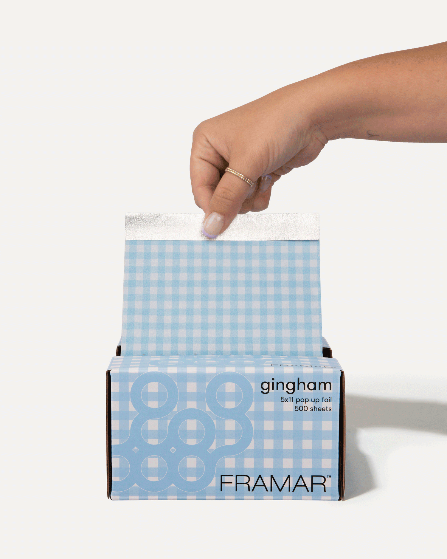 Framar Blue Gingham Pop Up Foils 500 Count