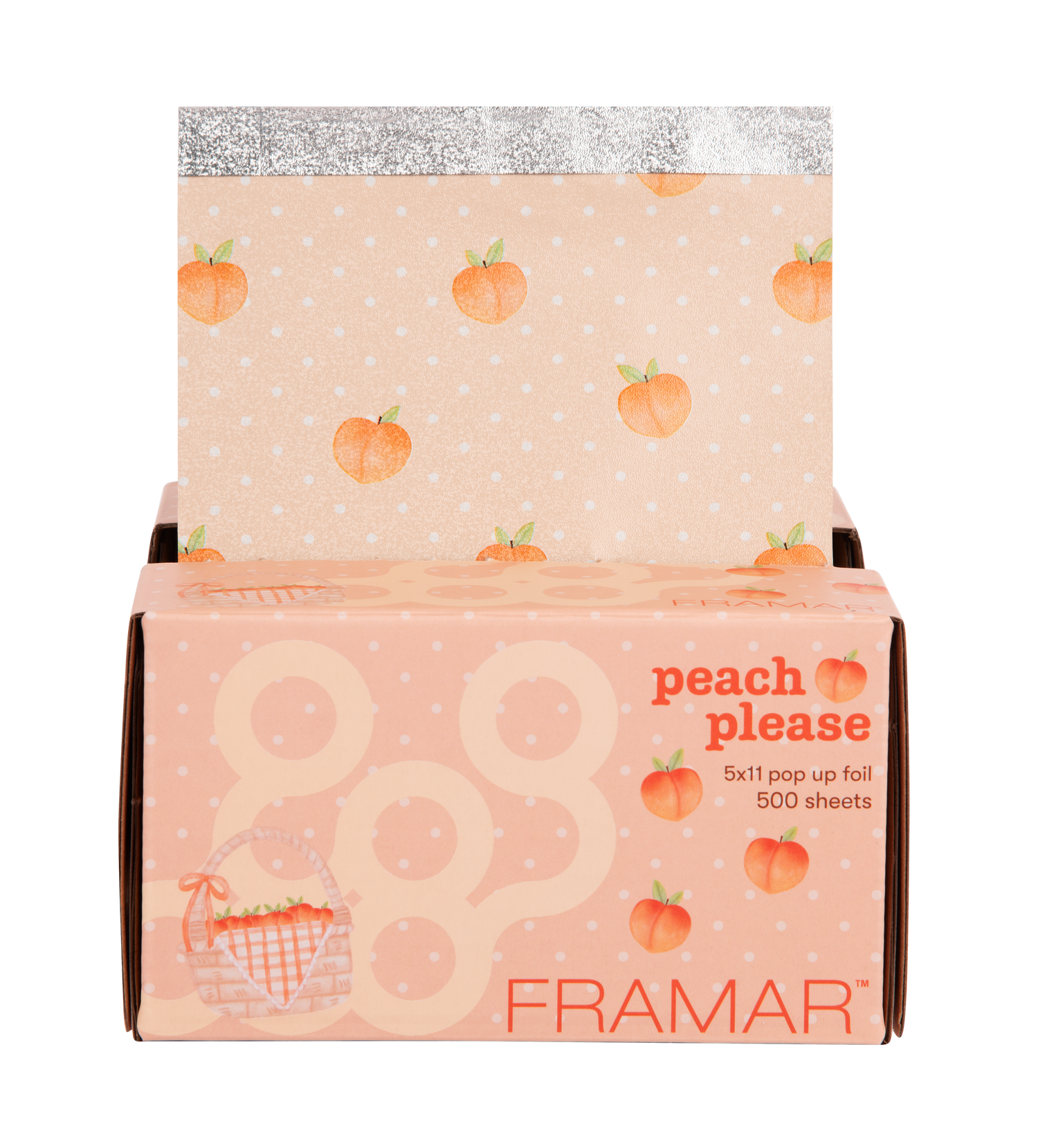 Framar 5x11 Peach Please Pop-Up Foil 500 Count