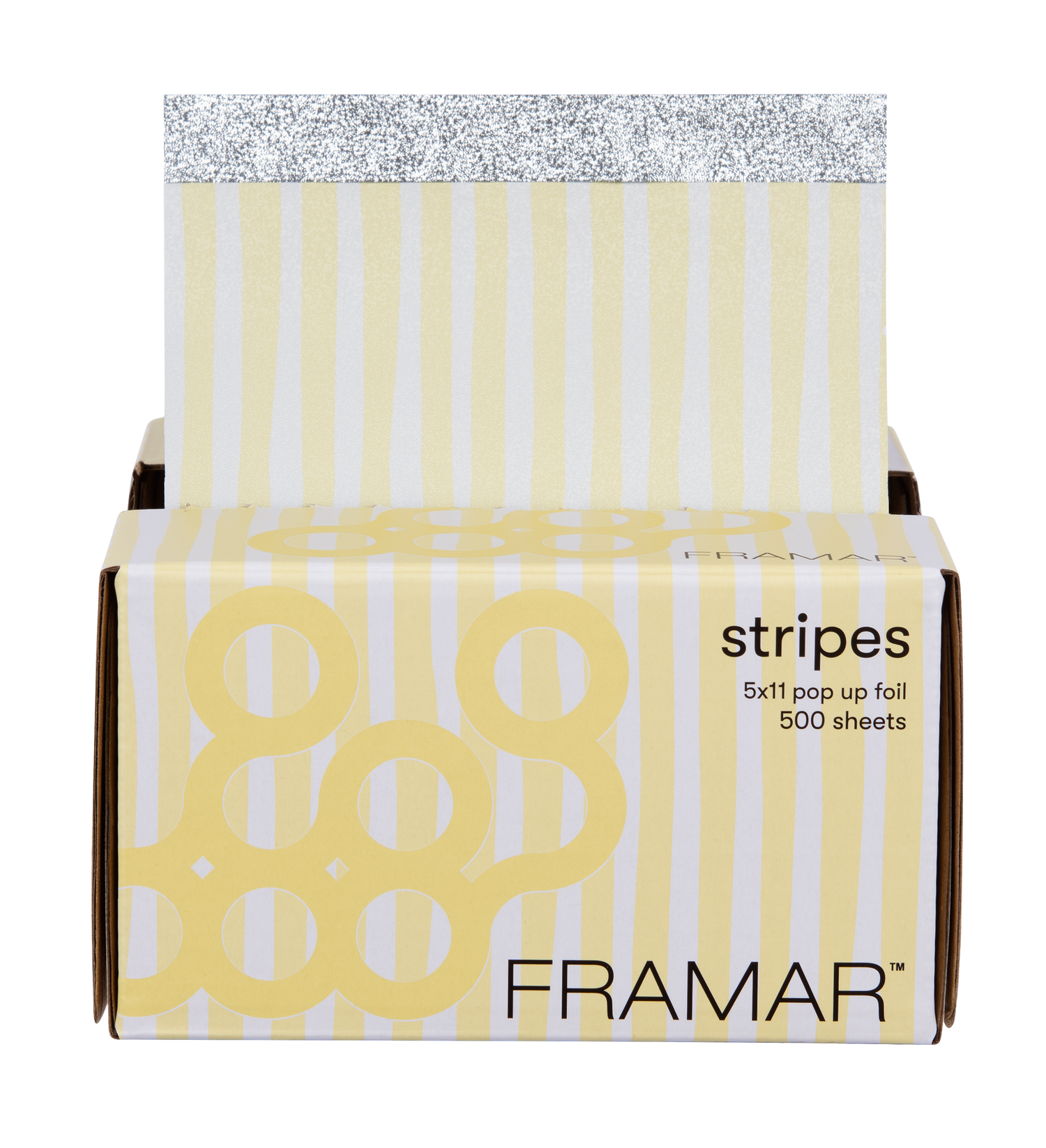 Framar Stripes Butter Pop Up Foils 500 Count