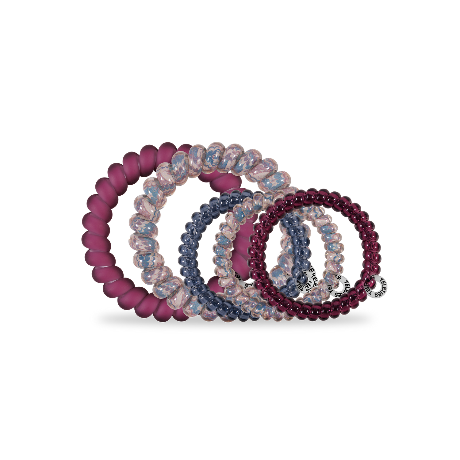 Teleties Hair Ties Mixed Purple Haze- 5 Pack