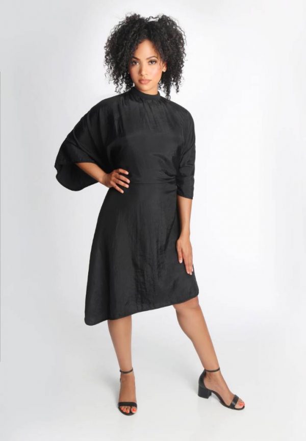 Essel The Crinkle Cape - Black