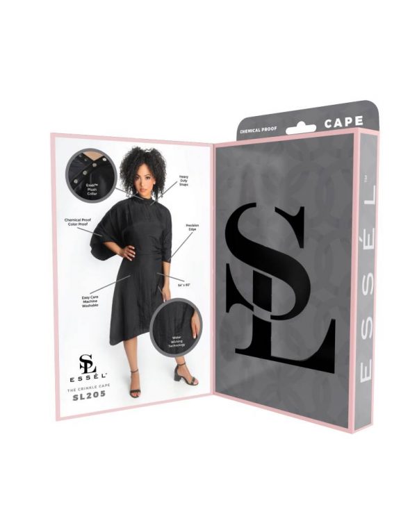 Essel The Crinkle Cape - Black