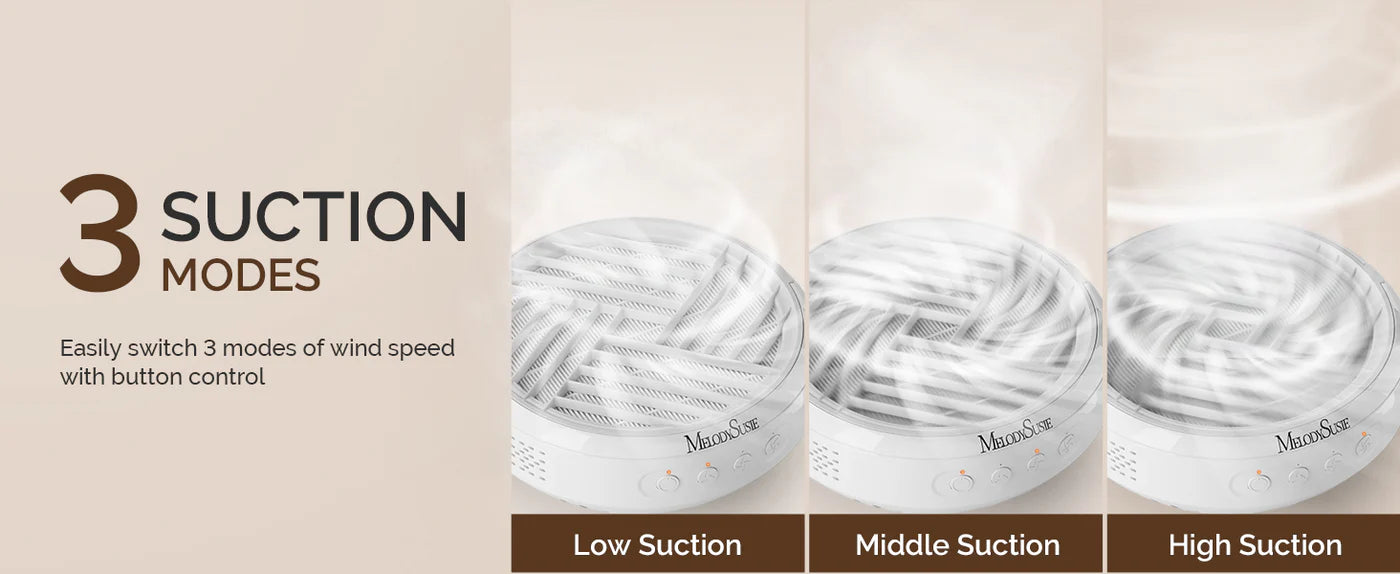 MelodySusie SProR Cordless & Rechargeable Nail Dust Collector - White - PinkPro Beauty Supply