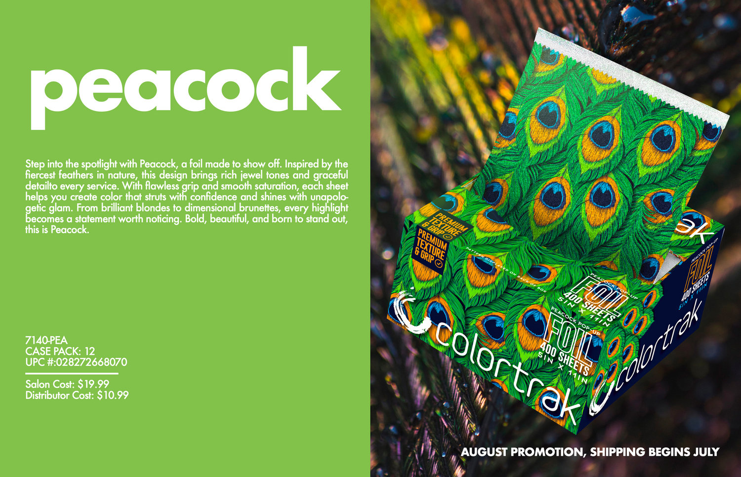 Colortrak Peacock Pop Up Foil 400 Count