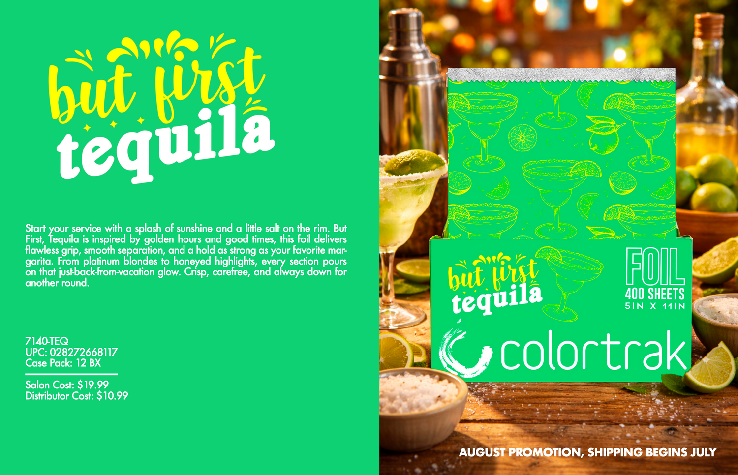 Colortrak But First Tequila Pop Up Foil 400 Count