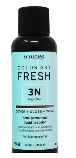 Scruples Color Art Fresh Demi-Permanent Liquid Color - 3N Night Sky
