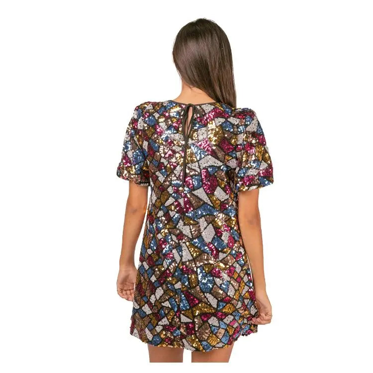 Sequin Mini Dress PinkPro Beauty Supply
