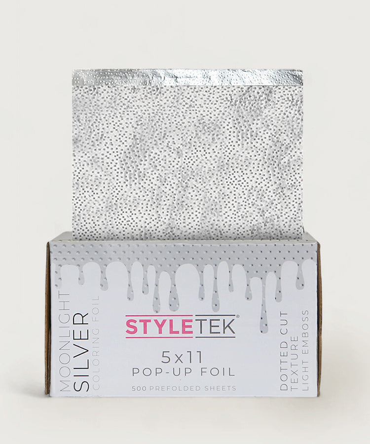 StyleTek Moonlight Silver Pop Up Foil Classic Dotted-Light Embossed