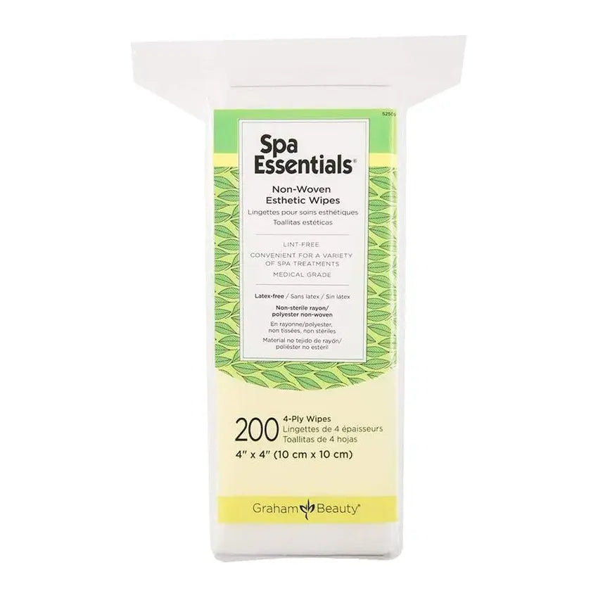 Spa Essentials Non-Woven 4x4 Inch Esthetic Wipes Spa Essentials