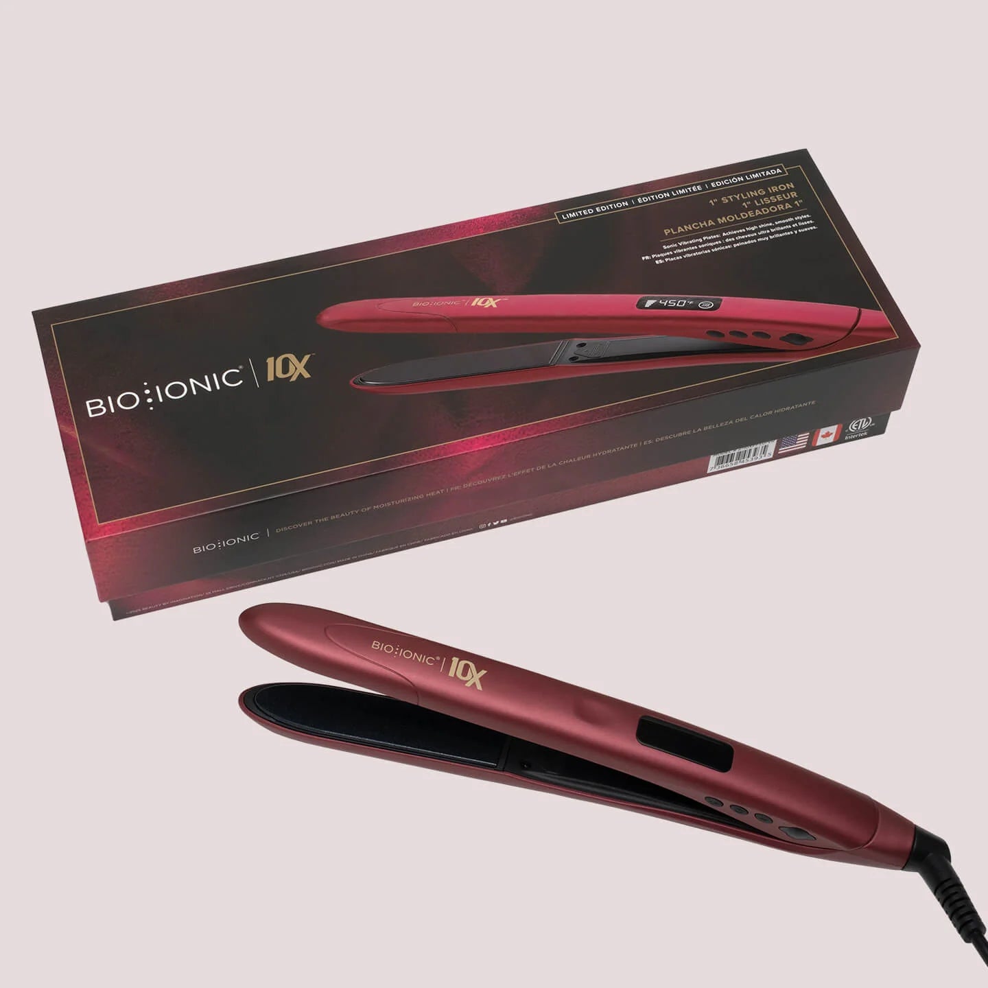 Bio Ionic Velvet Rouge 10x Styling Iron