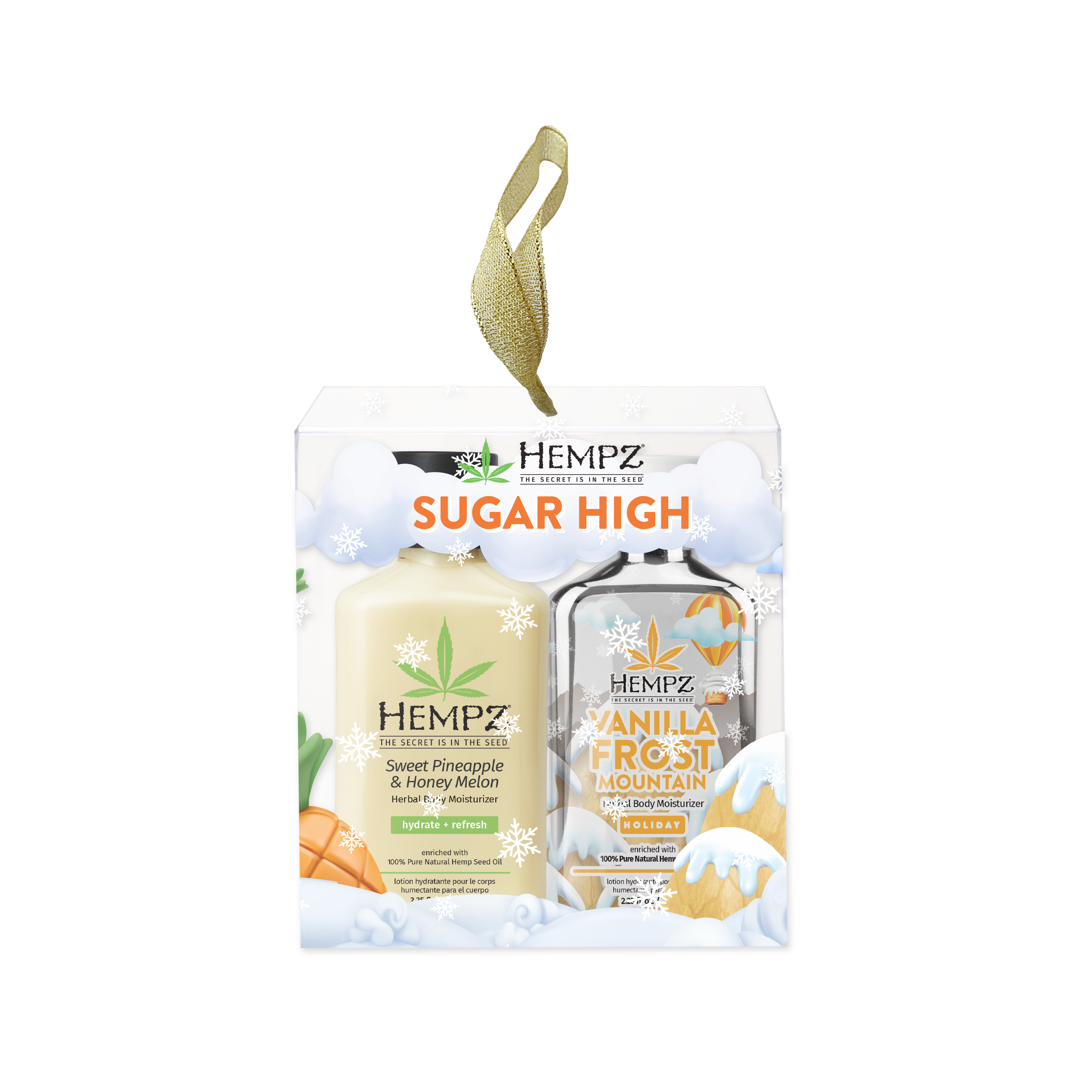Shop Hempz Mini Sugar High Moisturizer Duo Easy Gift Idea & Ornament PinkPro Beauty
