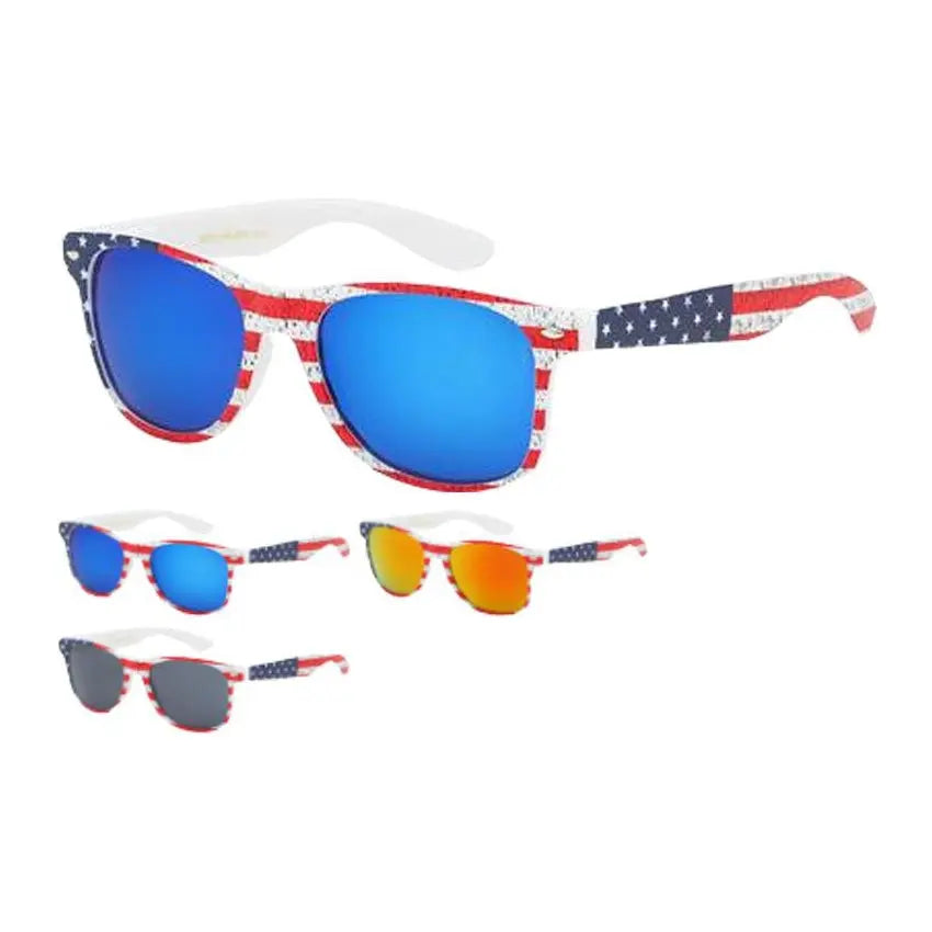 Sunglasses Patriotic Vintage Style Assorted Colors PinkPro Beauty Supply
