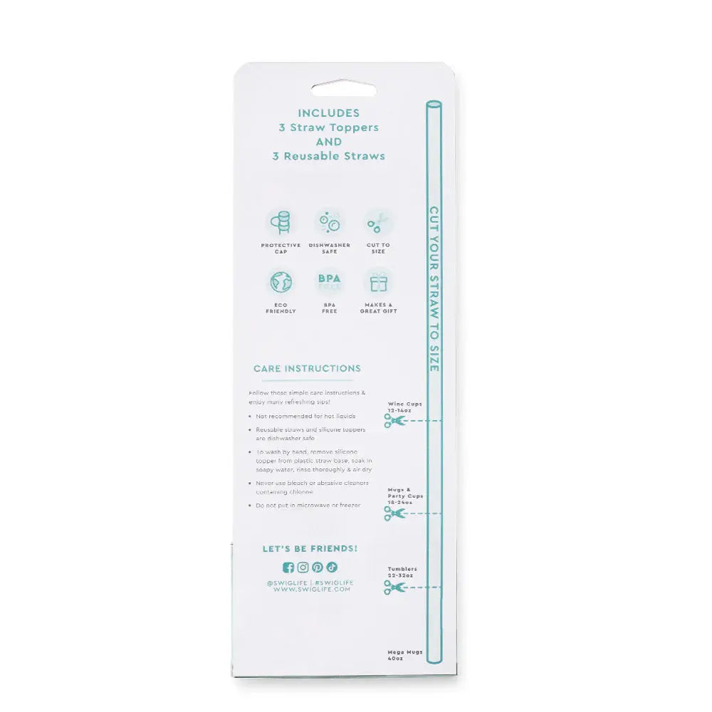 Swig Life Straw Topper Set - Sea Swirl Swig Life