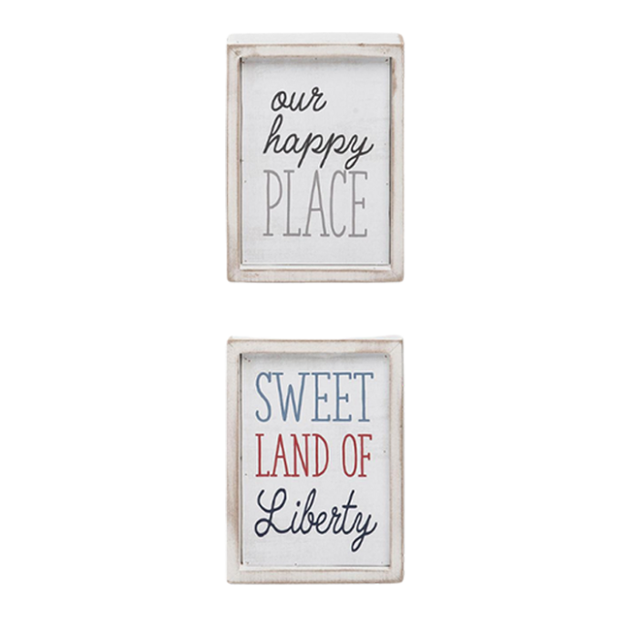 Gift Wood Block Sweet Land/Happy Place - PinkPro Beauty Supply