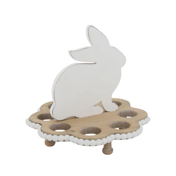 Gift Wood Bunny Egg Holder - Easter Elegance - PinkPro Beauty Supply