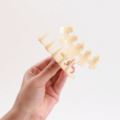 Teleties Classic Almond Beige Hair Clip - Tiny Teleties