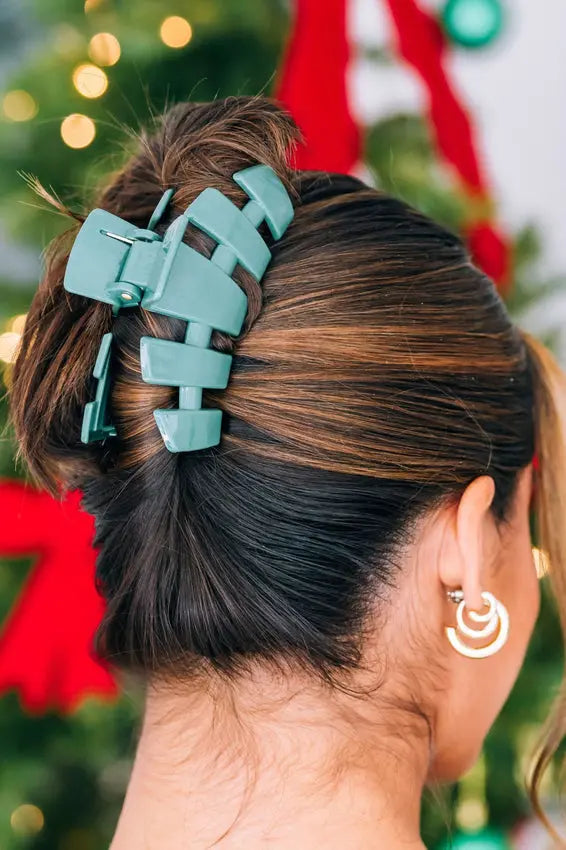 Teleties Classic Mistletoe Hair Clip - Large Teleties