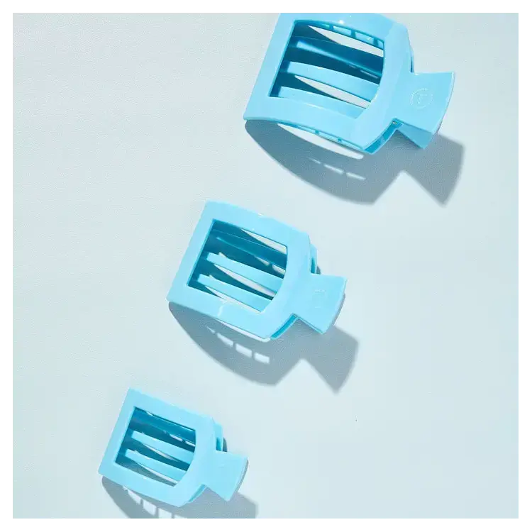 Teleties Square Flat Hair Clip Summer Sky - Large Teleties