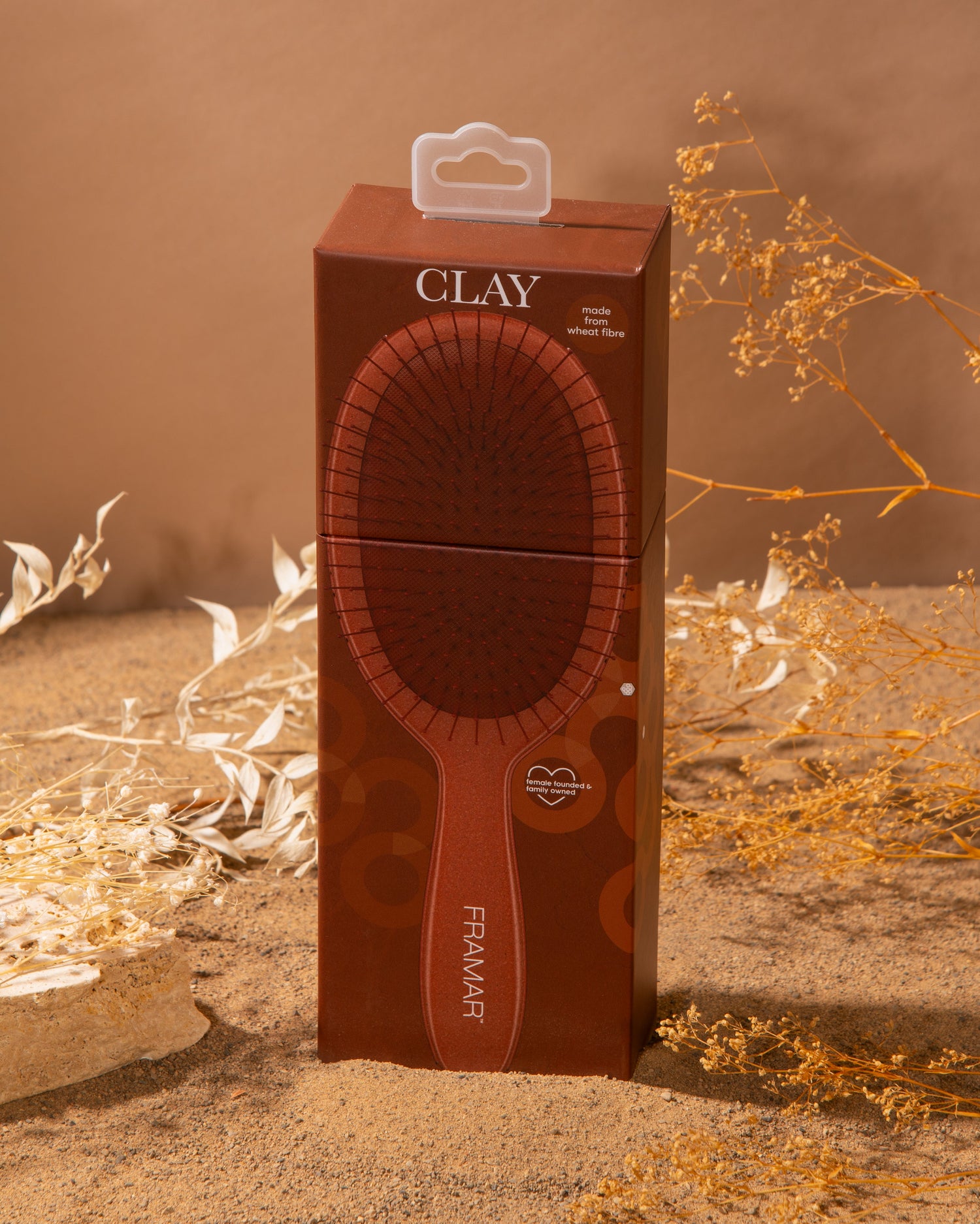 Framar Terra Wheat Fibre Detangle Brush Clay Framar
