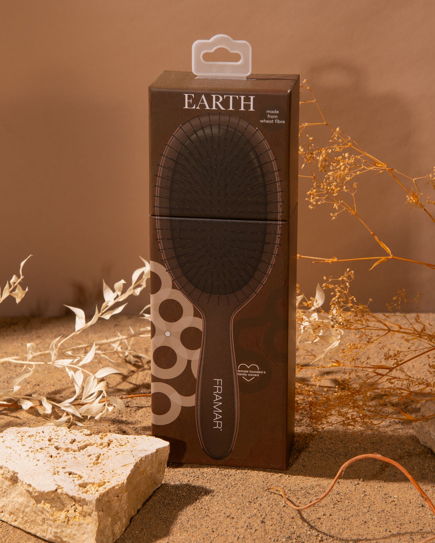 Framar Terra Wheat Fibre Detangle Brush Earth Framar