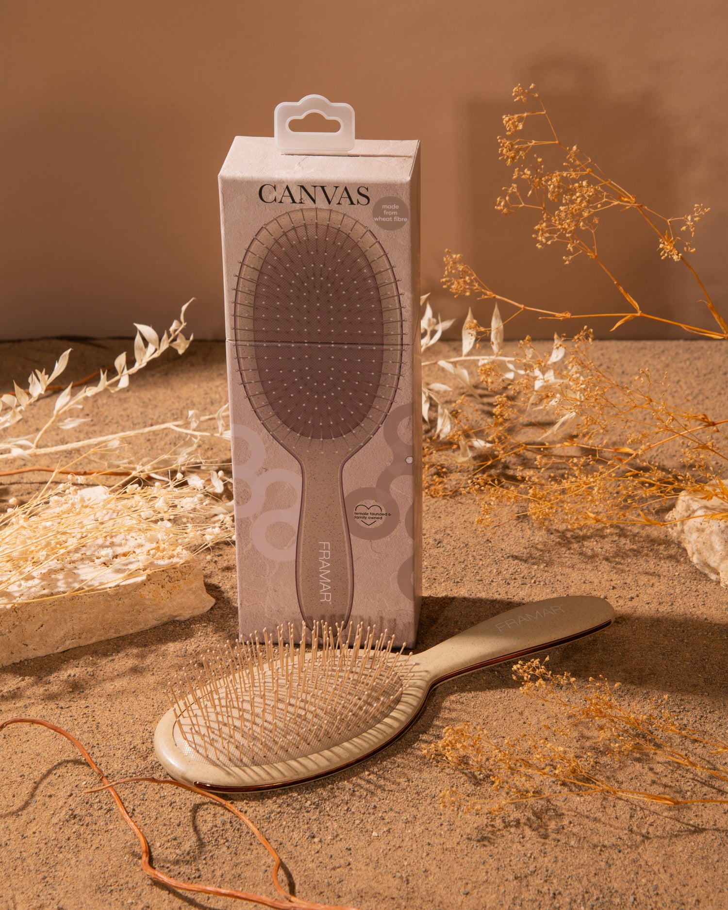 Framar Terra Wheat Fibre Detangle Brush Canvas Framar