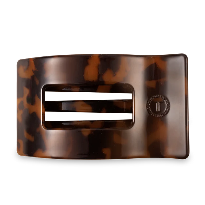Teleties Rectangle Flat Tortoise Hair Clip Large - PinkPro Beauty Supply