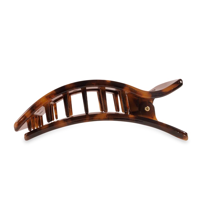 Teleties Rectangle Flat Tortoise Hair Clip Large - PinkPro Beauty Supply