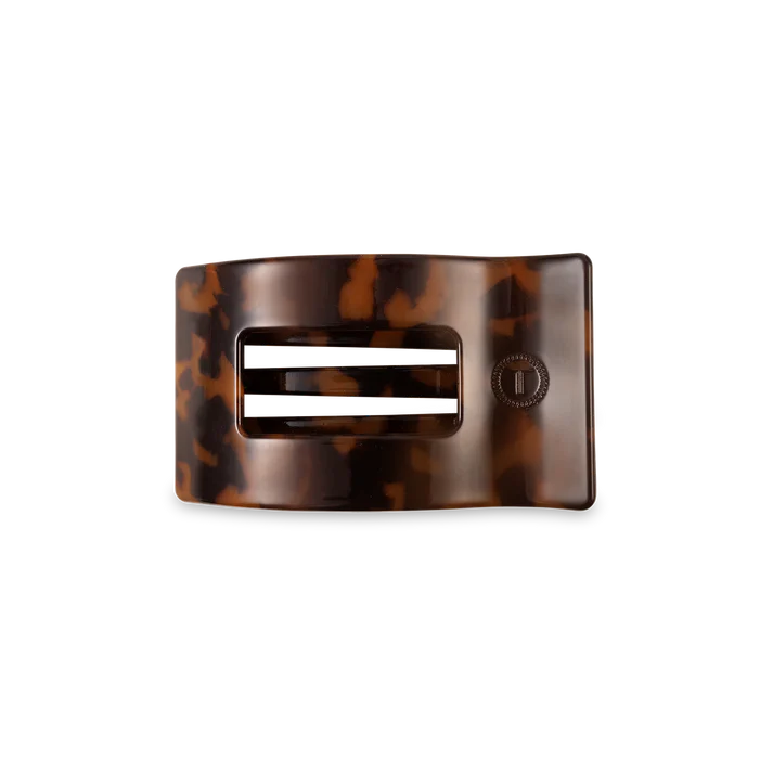 Teleties Rectangle Flat Tortoise Hair Clip Medium - PinkPro Beauty Supply