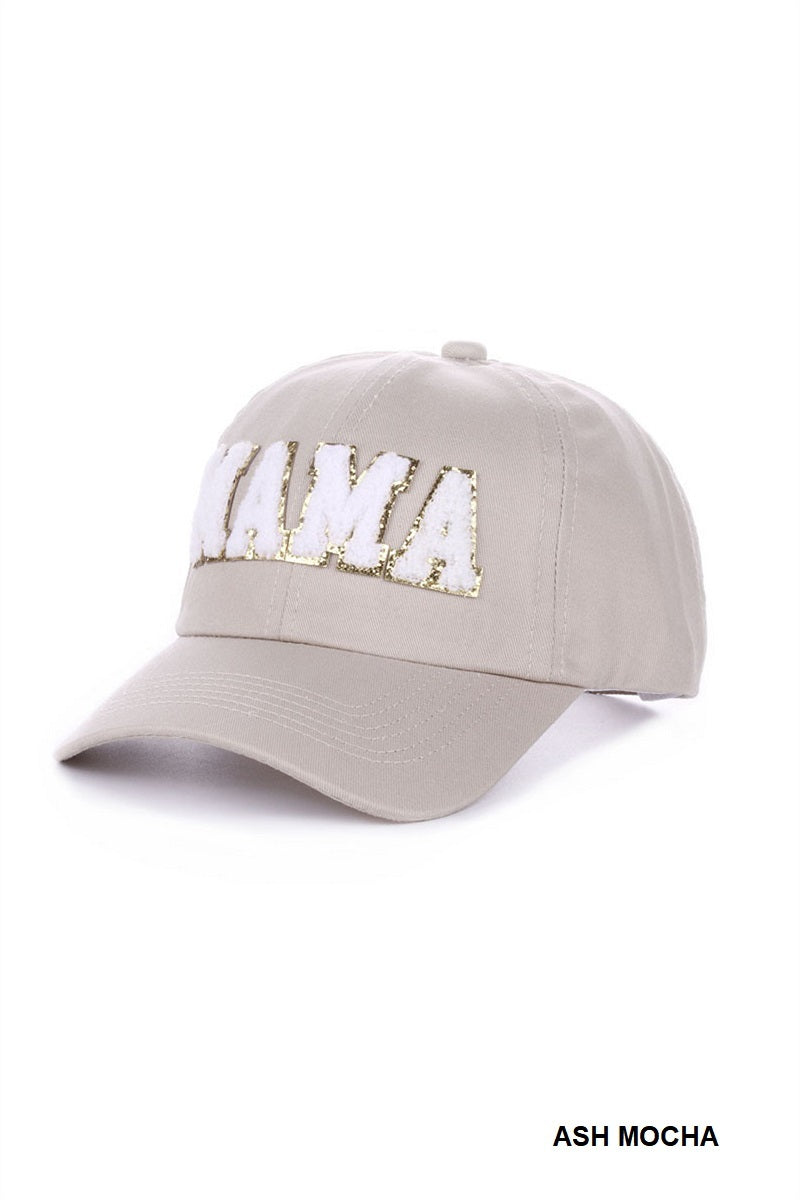 Zenana Chenille Patch Mama Cap - Ash Mocha - PinkPro Beauty Supply