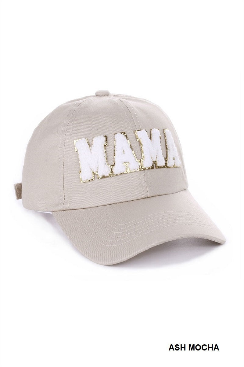 Zenana Chenille Patch Mama Cap - Ash Mocha - PinkPro Beauty Supply
