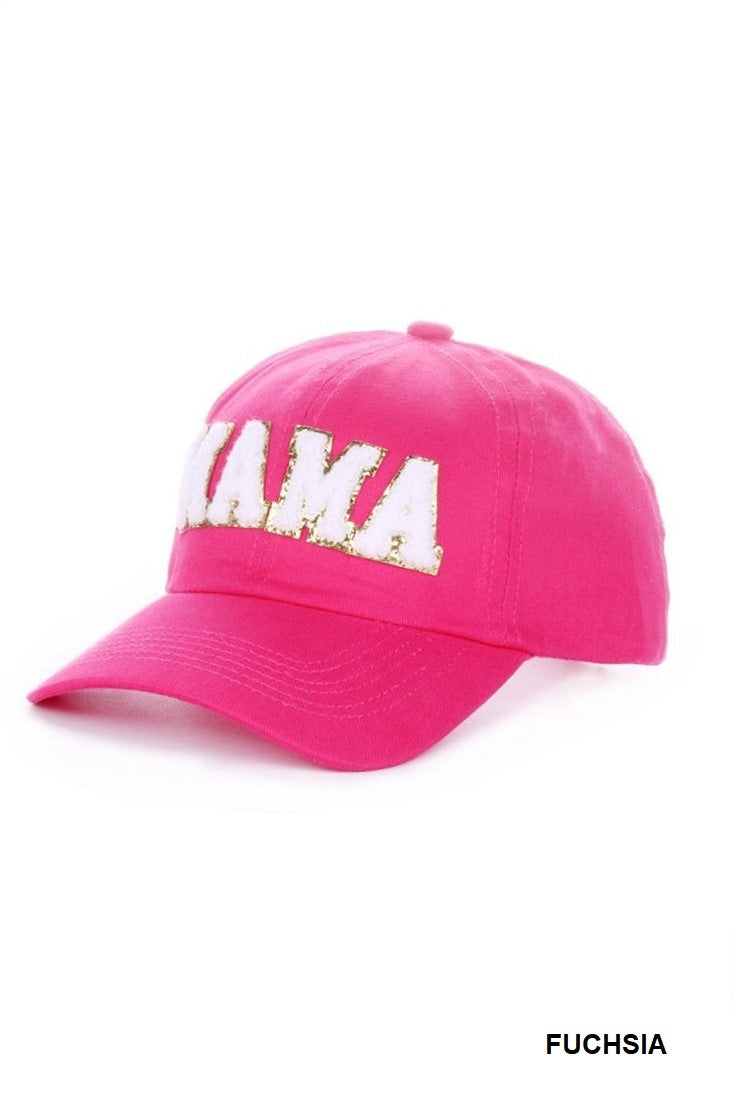 Zenana Chenille Patch Mama Cap - Fuchsia - PinkPro Beauty Supply
