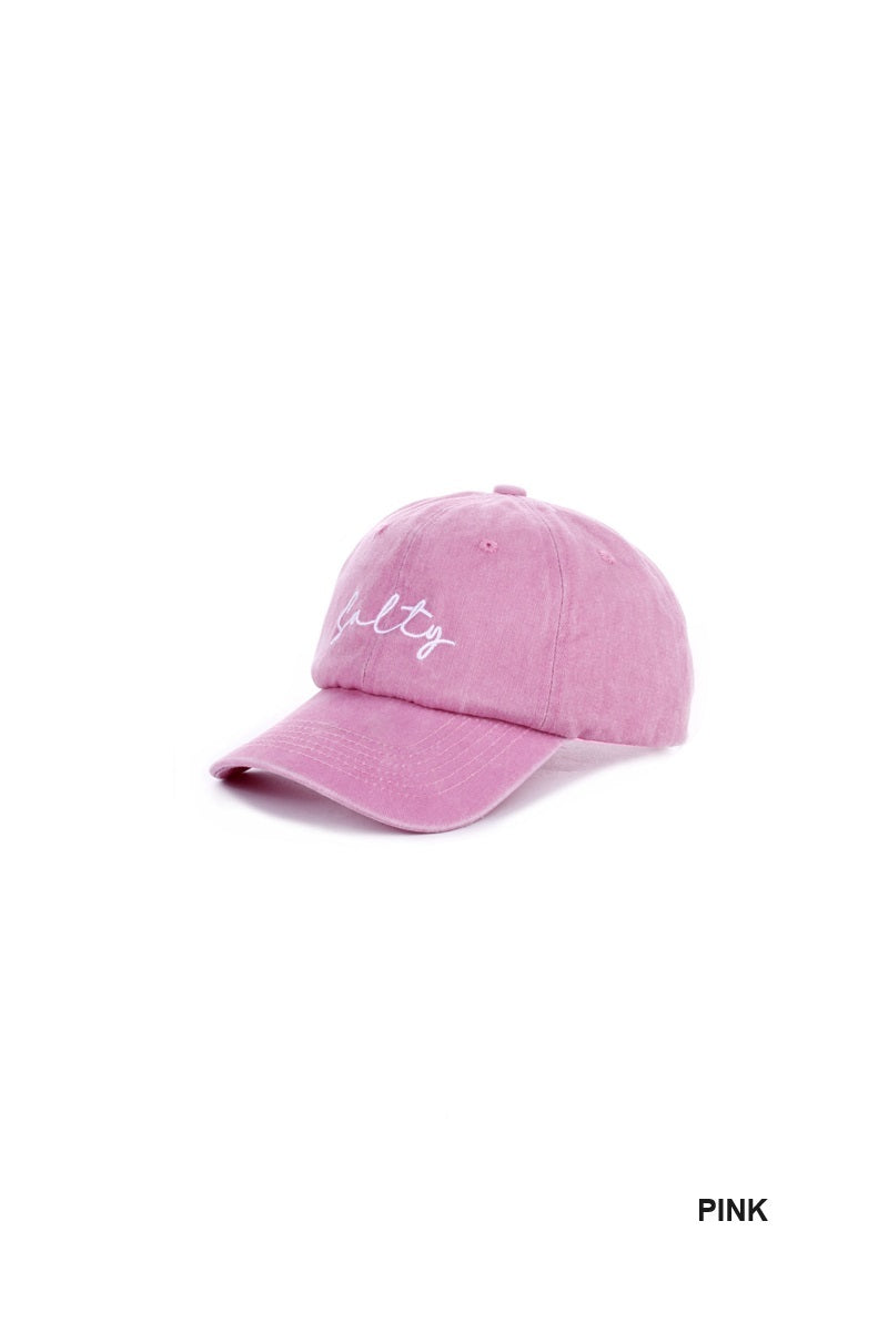 Cap Vintage Wash Embroidered Salty - Pink PinkPro Beauty Supply