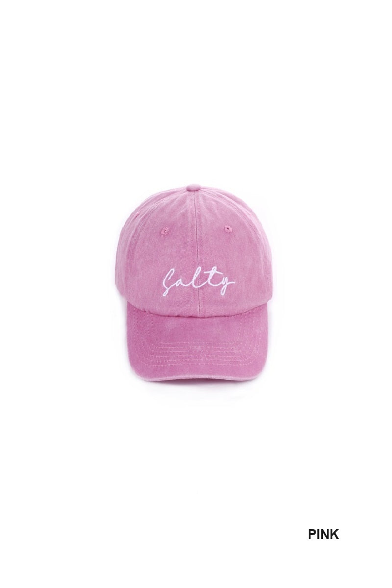 Cap Vintage Wash Embroidered Salty - Pink PinkPro Beauty Supply
