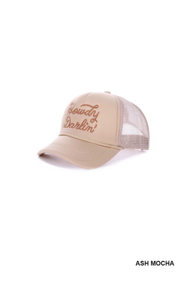 Trucker Hat Howdy Darlin' - Ash Mocha PinkPro Beauty Supply