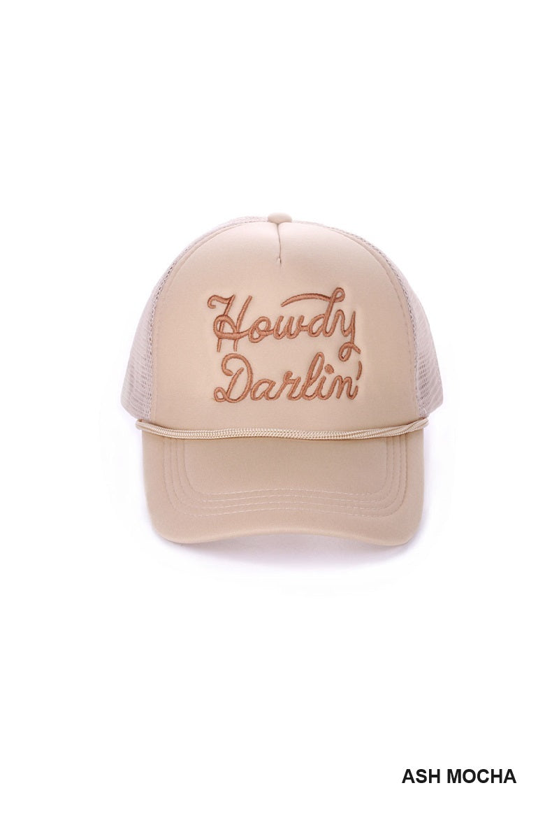 Trucker Hat Howdy Darlin' - Ash Mocha PinkPro Beauty Supply