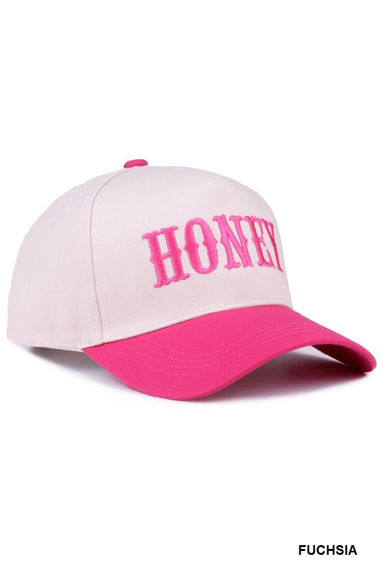 Cap Embroidered Washed Honey - Fuchsia PinkPro Beauty Supply