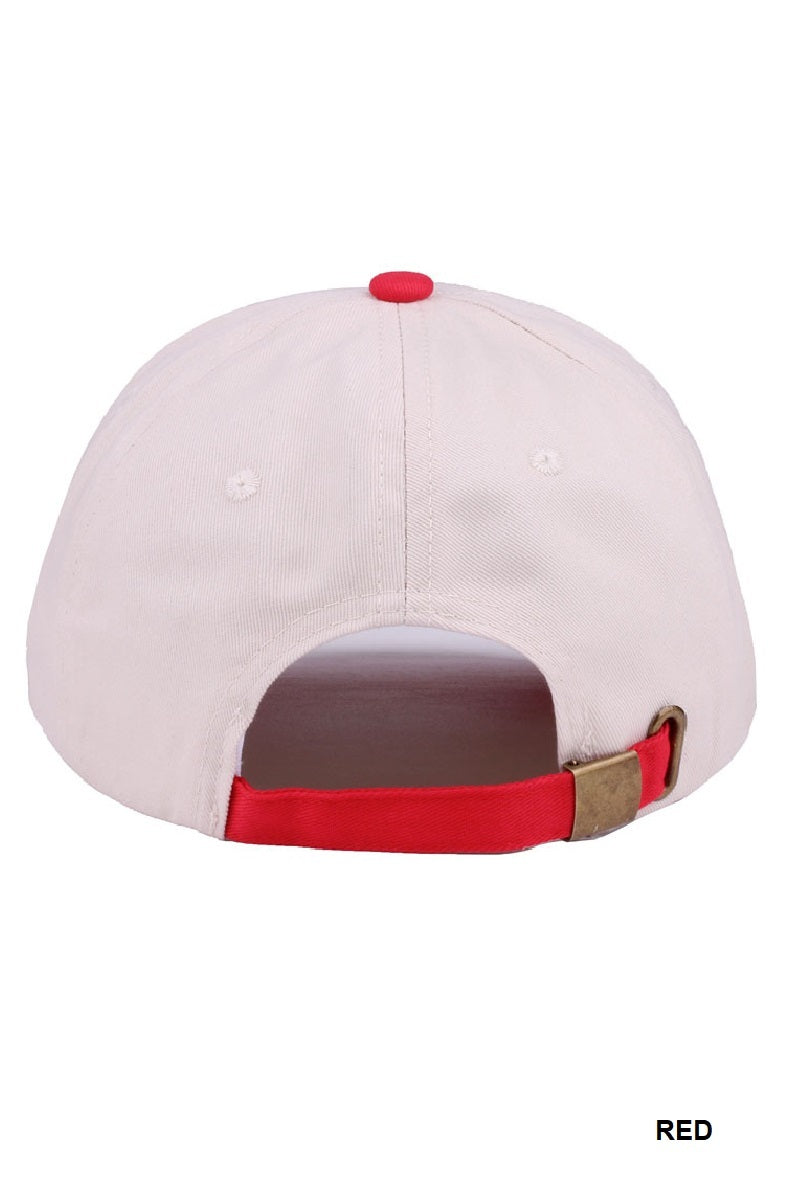 Canvas Cap Two-Tone God Is Good All The Time - Red PinkPro Beauty Supply