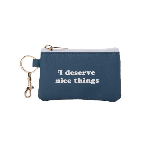 Gift Wallet Keyring - Deserve Nice Things - PinkPro Beauty Supply