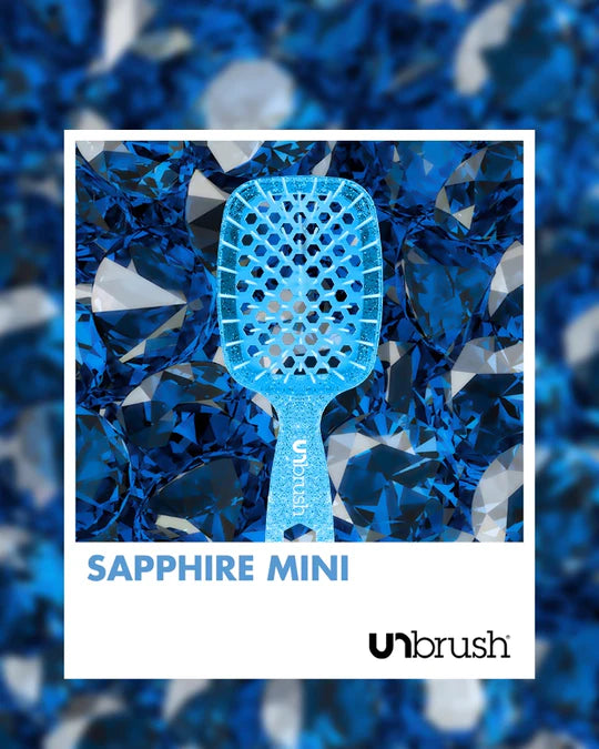 UNbrush Detangling Hair Brush Mini Glitter - Sapphire