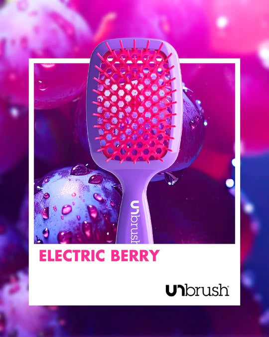 UNbrush Detangling Regular Hair Brush -Electric Berry