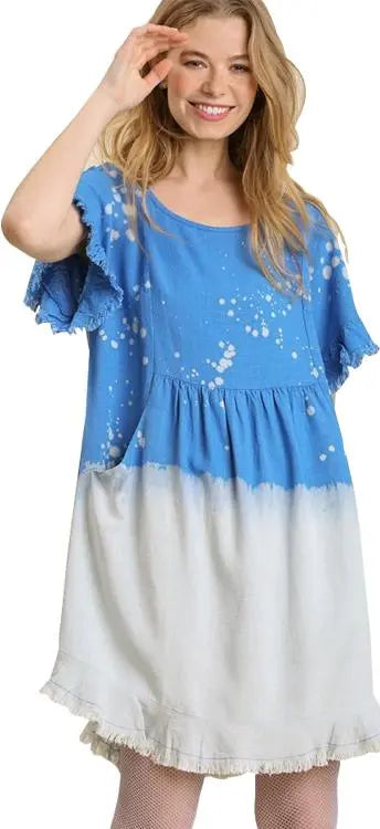Umgee Bleach Dip Dye Dress
