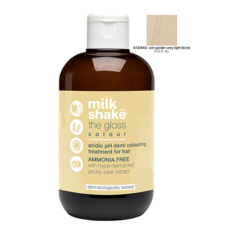 Milk_Shake The Gloss Demi Permanent Color - 9.13/9AG Ash Golden - PinkPro Beauty Supply