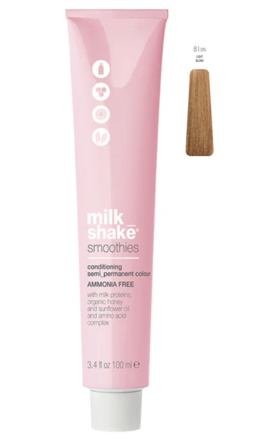 Milk_Shake Smoothies Semi-Permanent 8/8N Light Blond 3.38 oz.