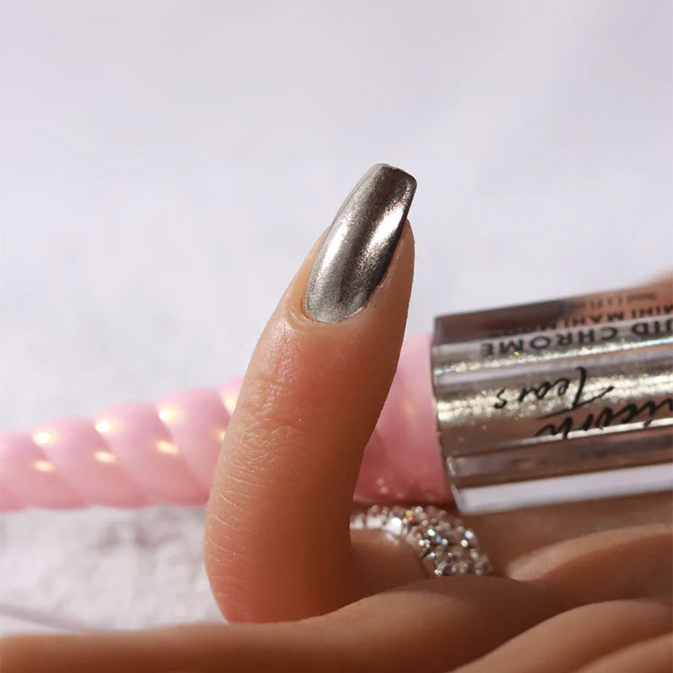 Mini Mani Moo! Unicorn Tears Liquid Chrome - Silver 0.1 oz. - PinkPro Beauty Supply