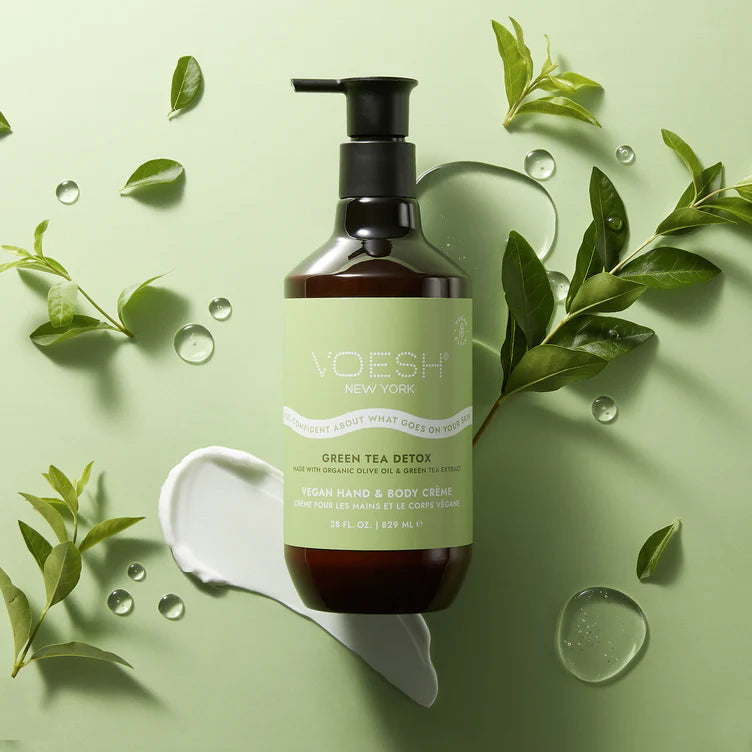 Voesh Vegan Body & Hand Creme - Detox Green Tea 28 oz. - PinkPro Beauty Supply